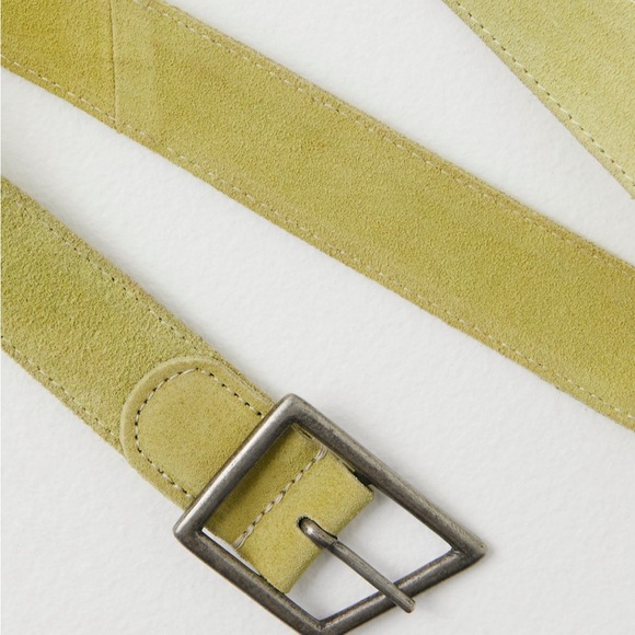 NWT We The Free Jasper Suede Belt in Lime - Picture 3 of 6